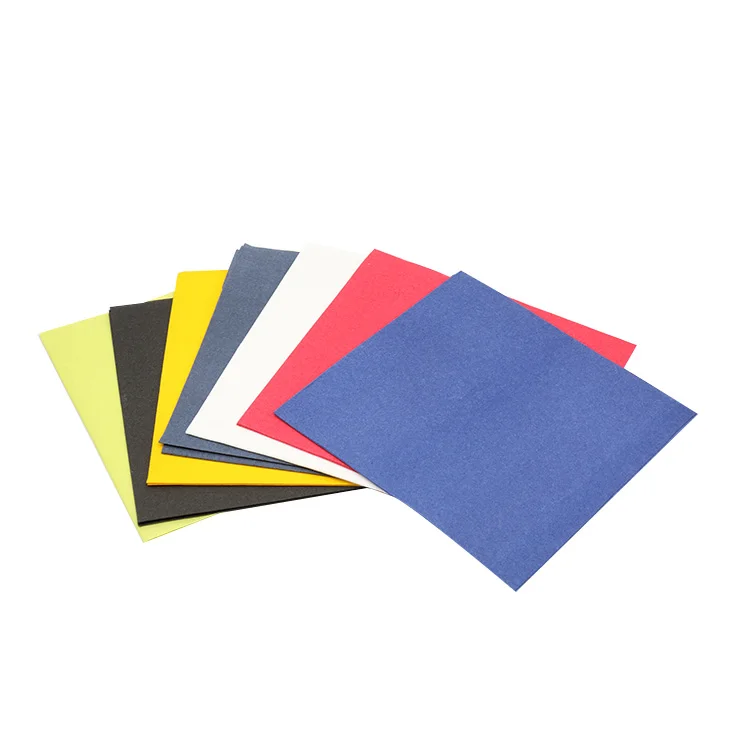 Custom printed gold foil hot print deluxe disposable folding table mesh paper napkins