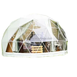 2022  New Style 4 Diameter White Pvc Waterproof  Dome Tent Transparent Greenhouse Hotel Resort Dome House Tent