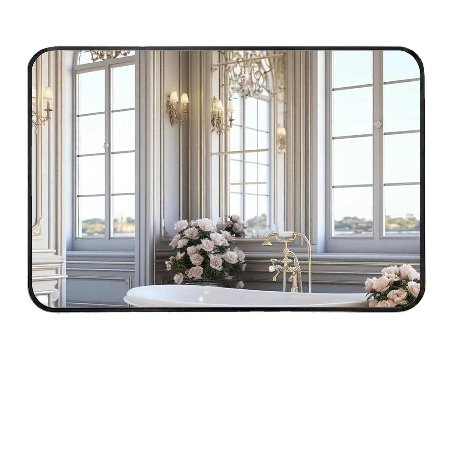 Promotional Portable Custom Make Up Cosmetic Compact Mirror Hotel High Quality Full Shower Lighted Mirror Wall Hanging Mirrors