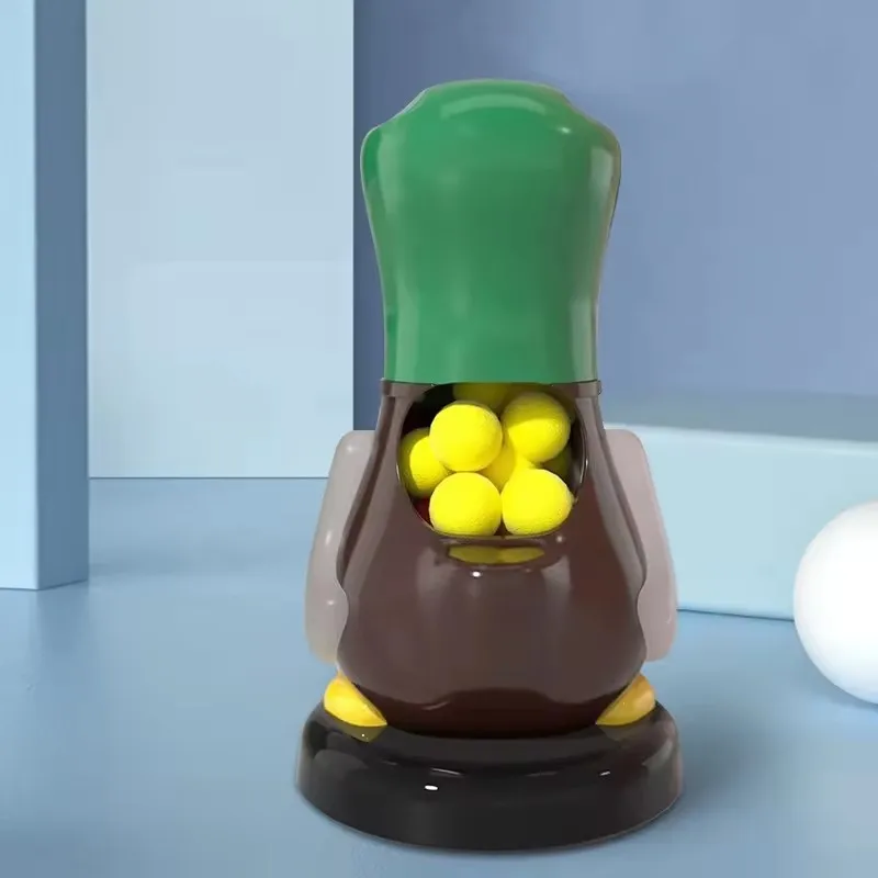 Happy Play Game Aerodynamic Soft Egg Bullet Duck Children Hit Me Duck Shooting Sport Toy With Light And Sound