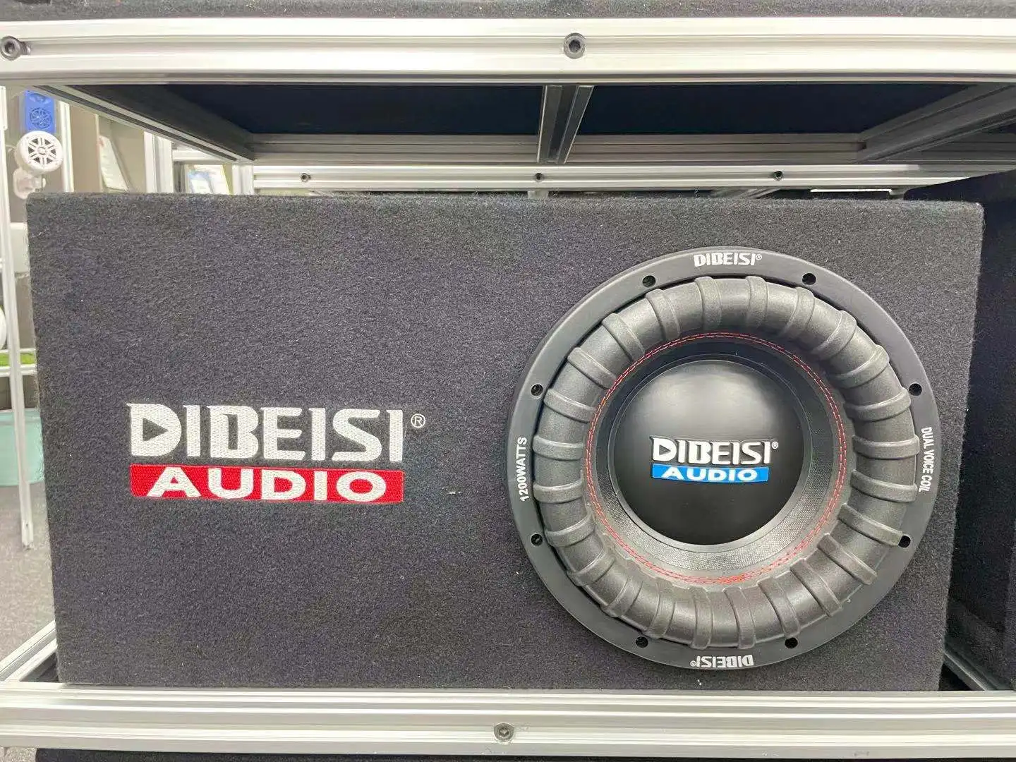 DIBEISI DUAL custom logo car audio speaker bandpass subwoofer box system speaker bass stereo sound box