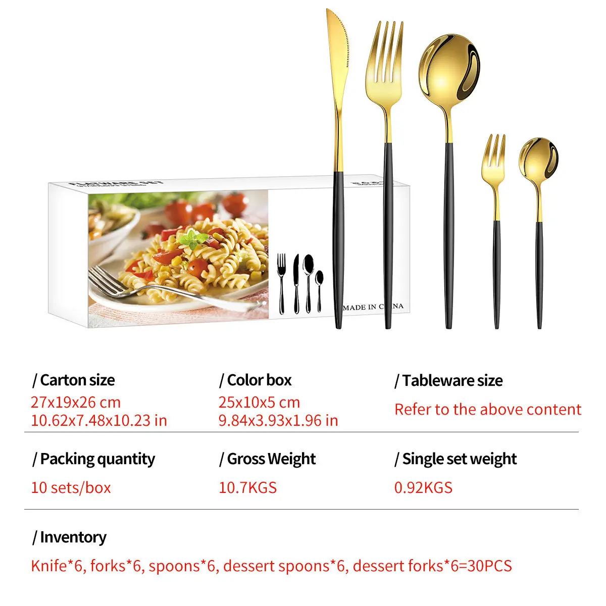 High Luxury 30pcs Gold Cutlery Flatware Set Eco-friendly Stainless Kitchen Silver Spoon Eco-friendly Boxed Polished Pc Gifts