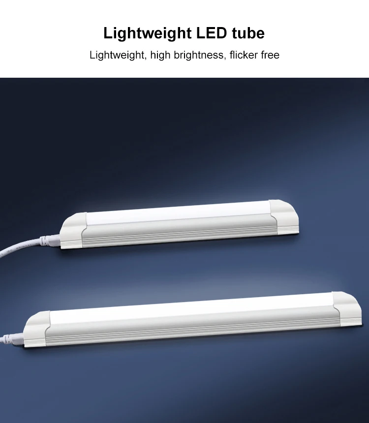 LED Tube Lighting 250~1200mm T5 LED Tube Office Indoor Warehouse Supermarket Aluminum/Glass/PC Body IP65 Rated 8ft