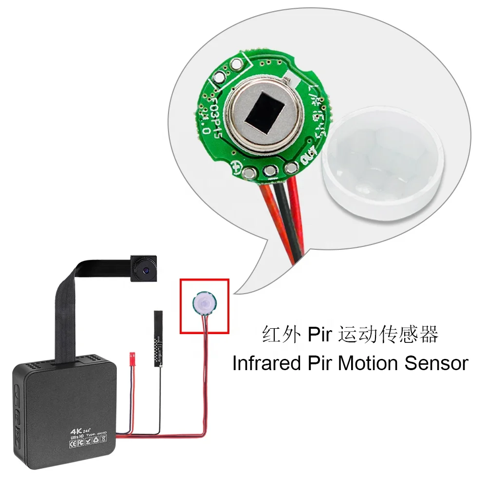 Wholesale 4K PIR Body Sensor Camera Module Video Recorder Motion Detection DIY WiFi Mini Camera