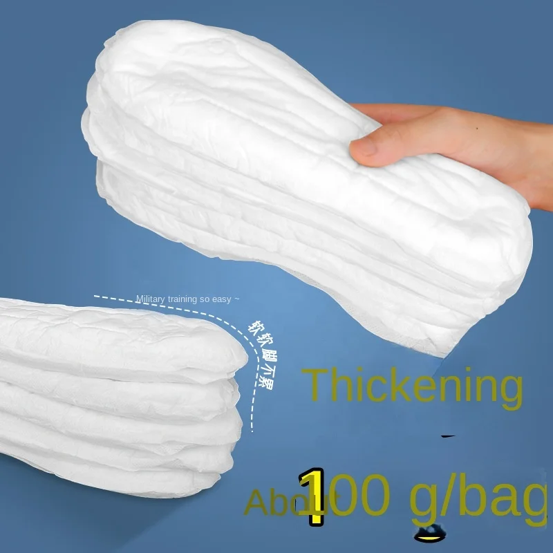 Custom Soft Disposable Day Throw Insoles Lightweight Comfortable Sweat Absorbing Wood Pulp Cotton Shoes Insole