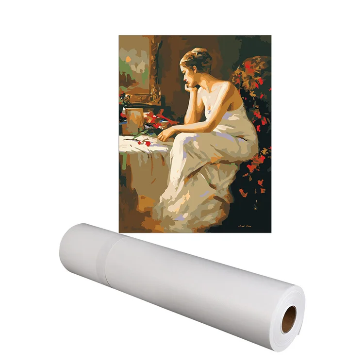 Matte 100% cotton custom printed rolling paper eco solvent photo paper canvas