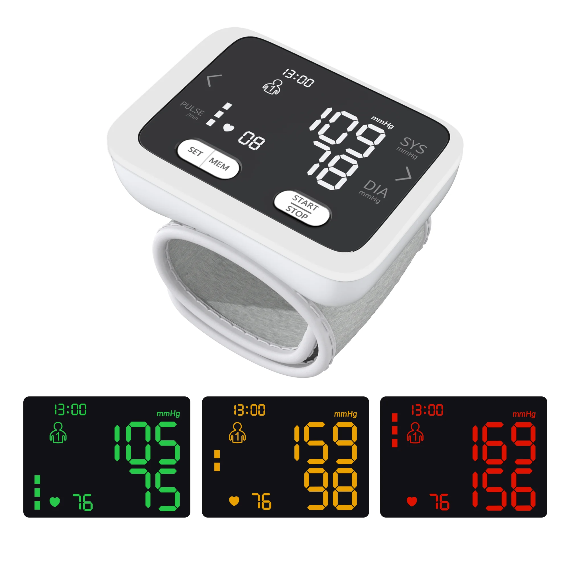 
portable wrist bp electronic blood pressure meter accurate 