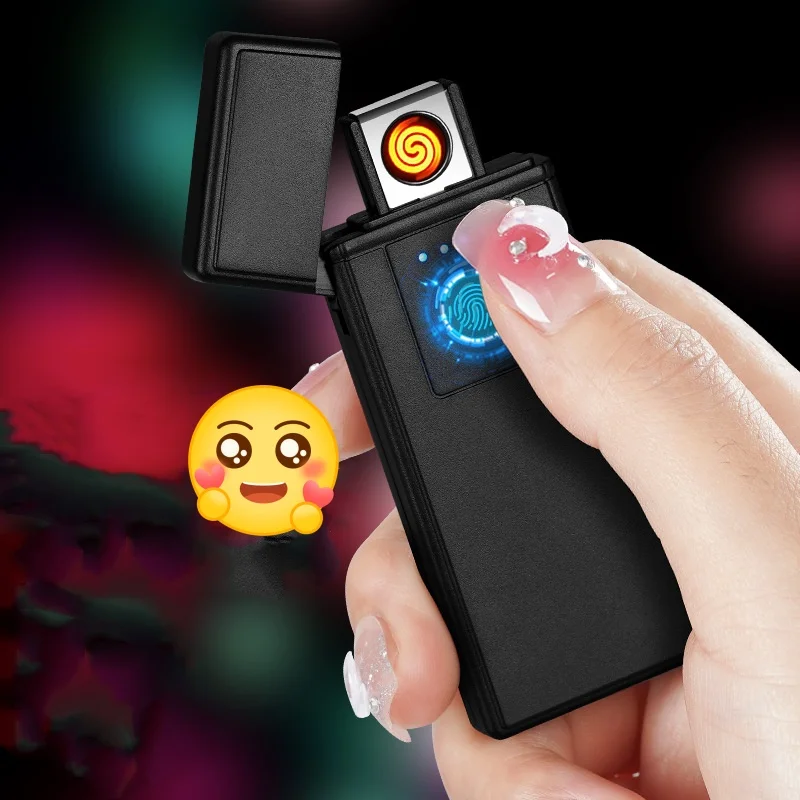 Wowei портативная перезаряжаемая USB сенсорная двухсторонняя ветрозащитная Зажигалка для сигарет