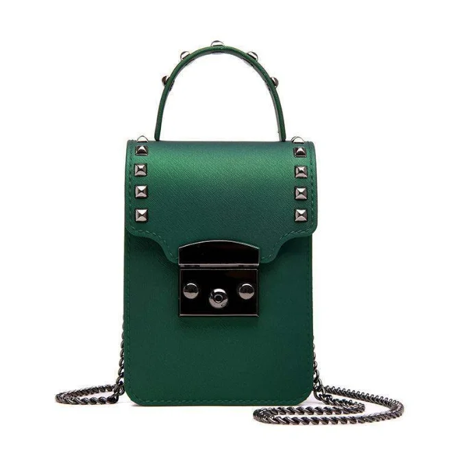 Fashion Joker Jelly Bag Ladies Mini Handbag PVC Cross-over Mobile Phone Bag