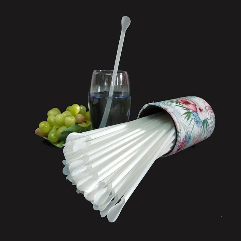 Eco friendly 100% biodegradable corn starch PLA disposable spoon  straw