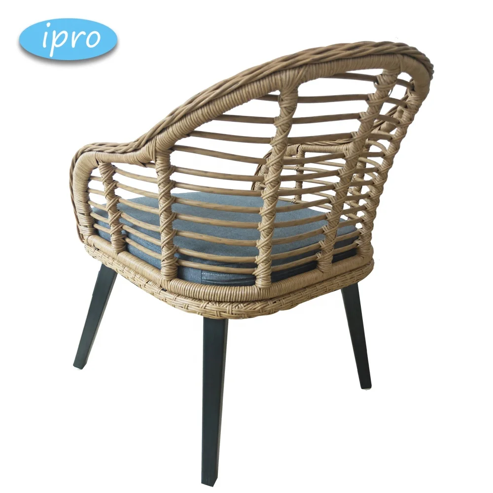 New Product Garden Sun Steel Metal Furniture with Cushion Dining Armchair Outdoor Chair