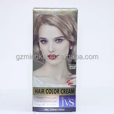 IVS Light Ash Blonde Low Moq Custom Logo Packaging Hair Color Dye Professional Hair Color Cream Hair Dye