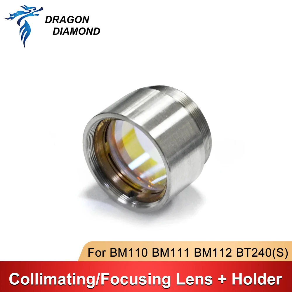 Collimating Lens For BM111 BM110  D30 F100 F125 F150mm Focus Lens with Lens Holder For Raytools Laser Cutting Head BM111