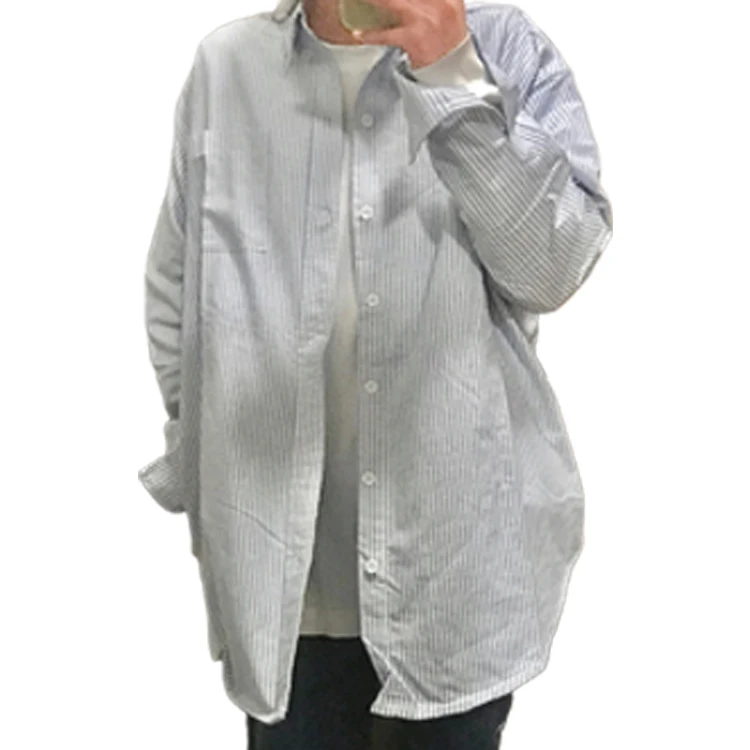 Stock Bubble Stripe Shirt Fabric fashion 100 polyester yarn dyed Student uniform Striped shirt fabric For students