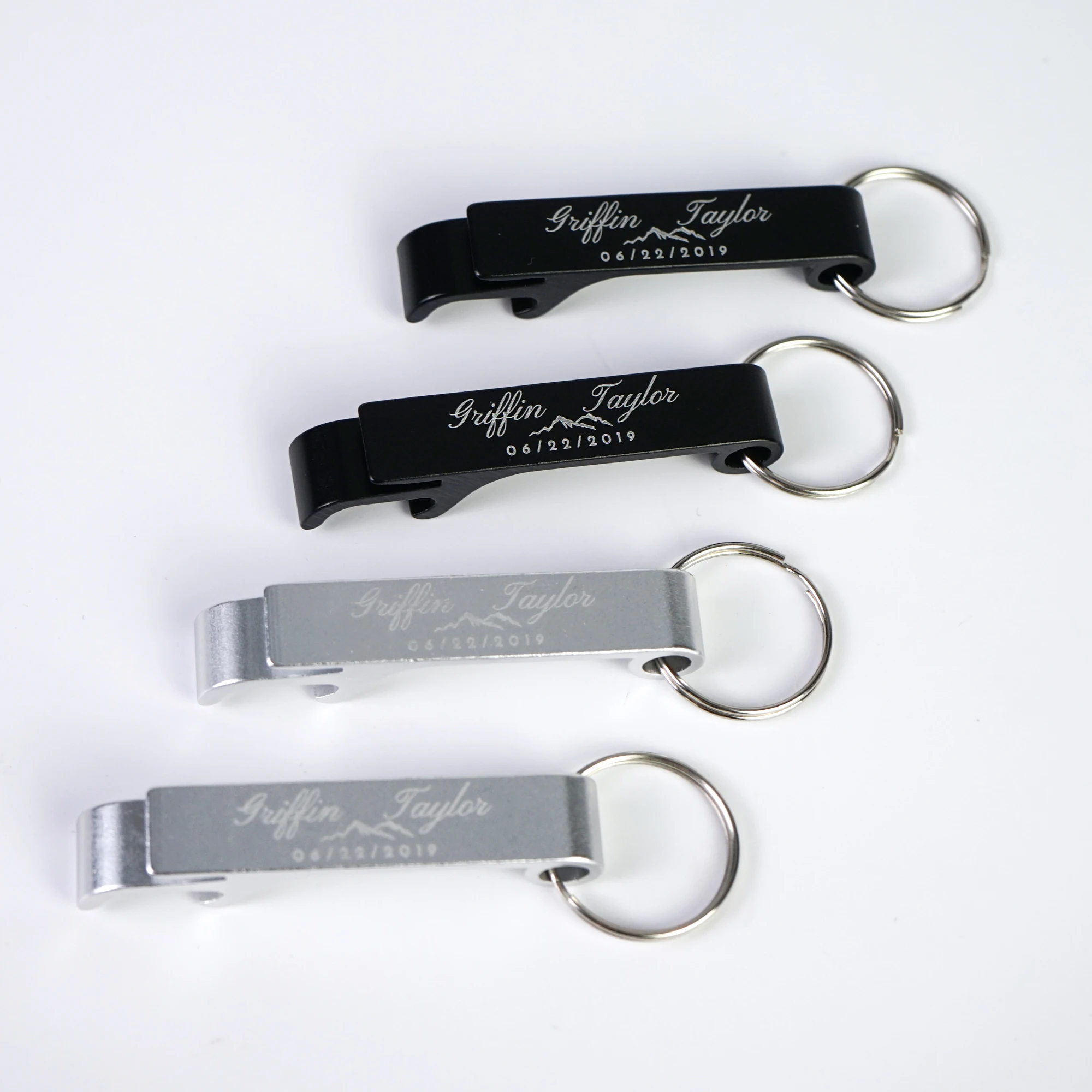 Colorful Color Aluminum Alloy Metal Custom Logo Souvenir Key Chain Bottle Opener