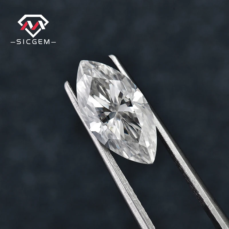 SICGEM  10x5mm 1 To 7 carat Super Premium Marquise Cut Moissanite Loose Stones Wholesale Price