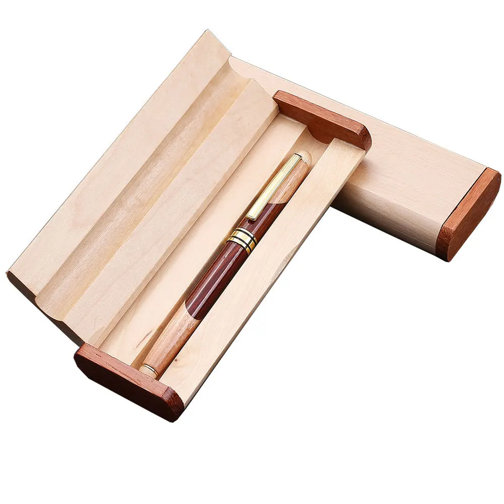 Environmentally friendly  pencil set natural log color maple bamboo  wooden ballpoint pen