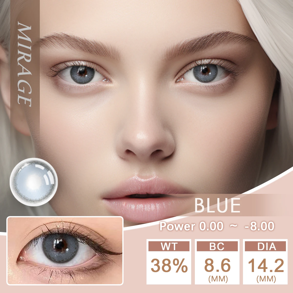 Lalens Mirage Color Contact Lens Custom Eye Lenses Own Logo Wholesale Korea Popular Hema Nvp Cosmetic Contact Lenses With Power