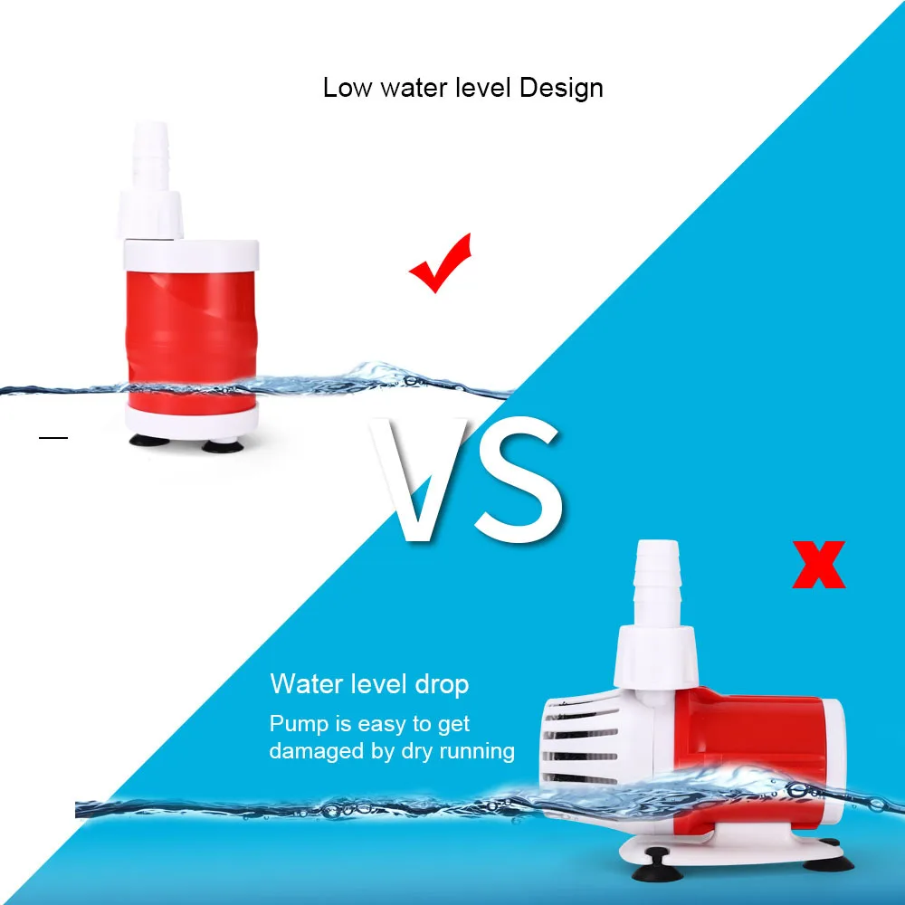 20W Submersible Aquarium Water Pump DC12V Micro Waterfall Pump Filter Circulation for Garden Fountain Pump