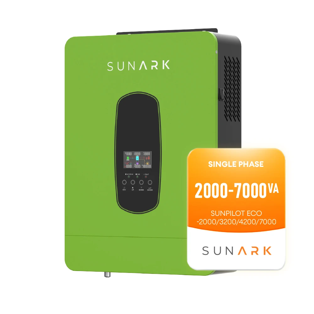 Sunark 6Kw Single Phase Hybrid Inverter2000VA 3000VA 5000VA 6000VA Grid Tied Solar Inverter