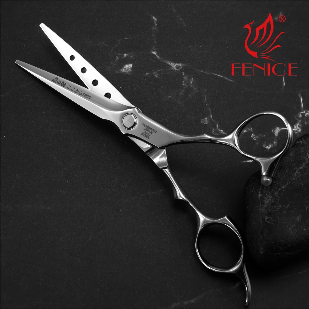 6.25 Inch Japanese VG10 Stainless Steel Barber Hair Scissors Blade with Holes