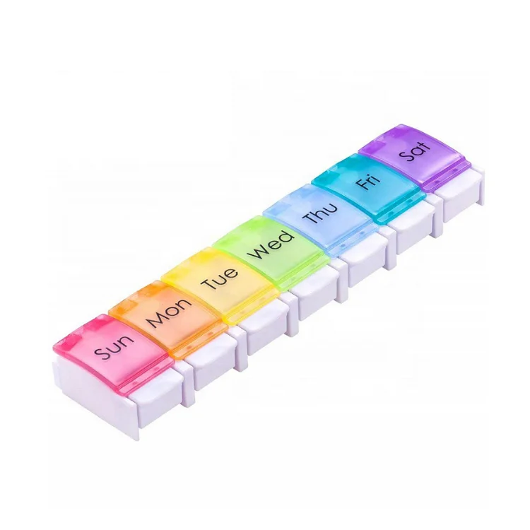 Cheapest Price Portable Plastic Pill box/Pill Organizer/Medicine Storage Case, Customized Logo Is Welcome, 7/14/28/30 Days