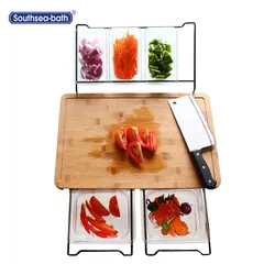 Custom kitchen bamboo and wooden cheese chopping block cutting board