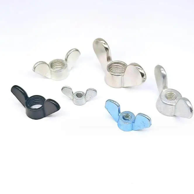 DIN315 GB62 Zinc Plated Silver/Yellow Butterfly Nut Wing Nut Round Wing