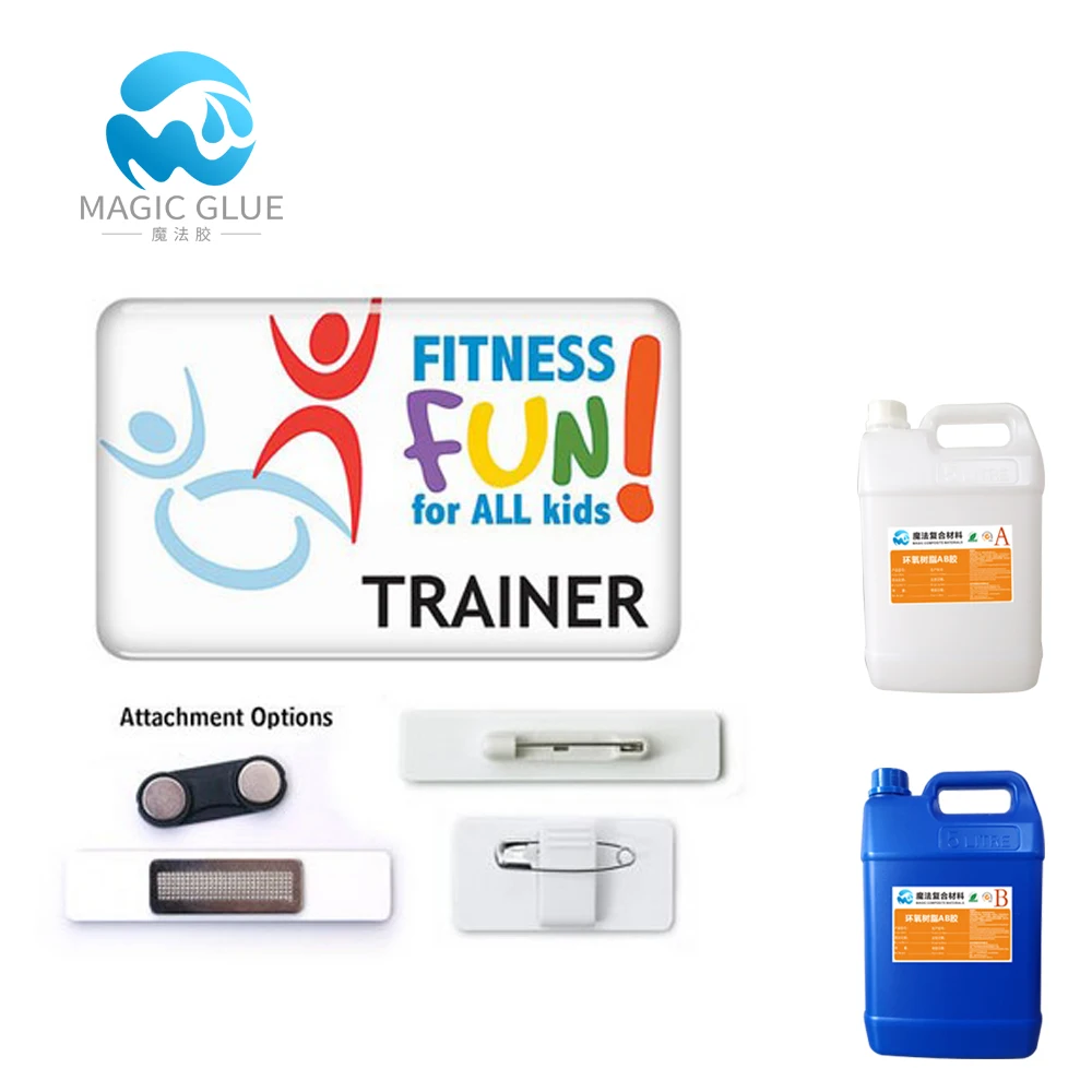 Industrial Non Toxic Clear Flexible Epoxy Doming Resin For Nameplate/Card Coatin