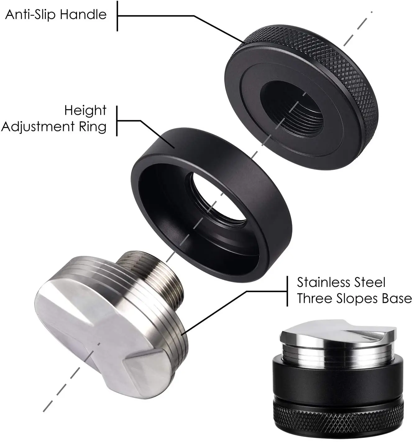 Stainless Steel Coffee Pin Powder Device Coffee Tamper Espresso Distributor