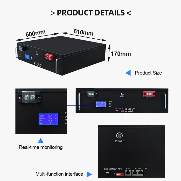 24V 100AH 48V 200Ah Home Power Storage System Lifepo4 Lithium Battery Pack Household Rack Mounted Solar Energy Storage Battery