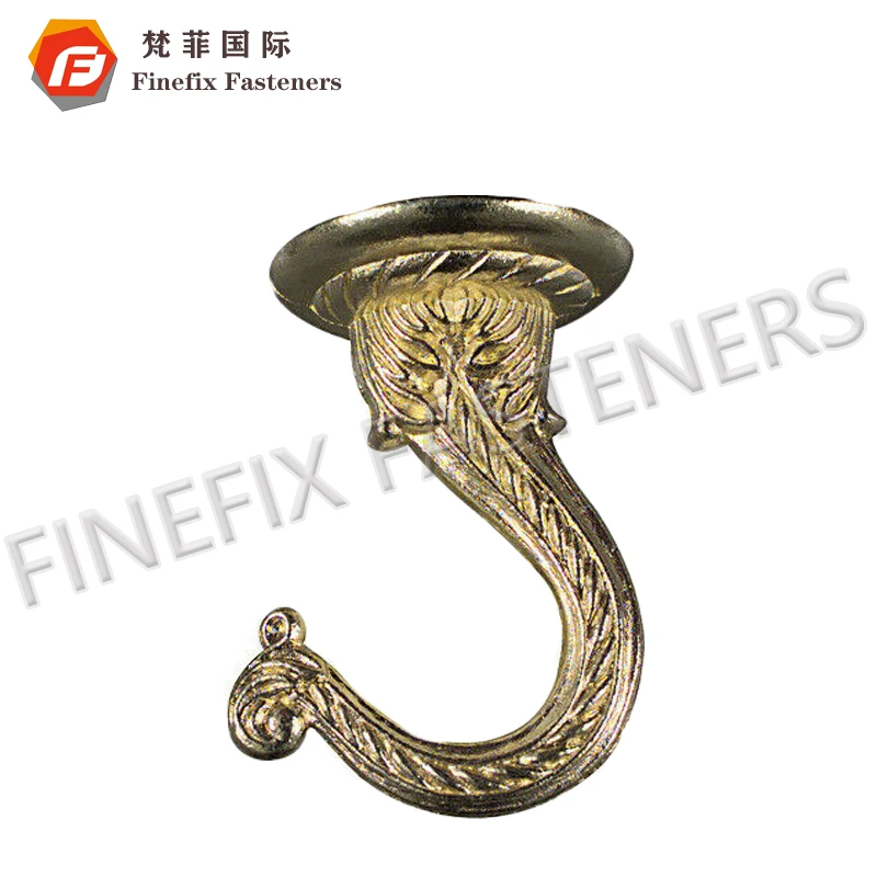 Железный античный латунный позолоченный потолочный Настенный подвесной крючок для одежды с переключателями болтов