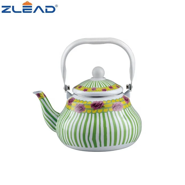 TK121 Large Enamel Teapot Stainless Steel Teapot Handle Kettle