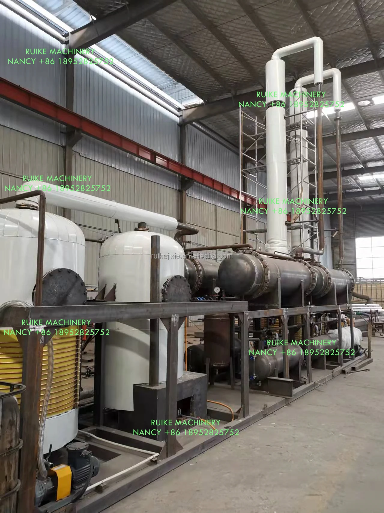 Full Automatic Running Used Oil Refinery To Diesel with Low Sulfur Customized Distillation Machine For Black Oil With PLC