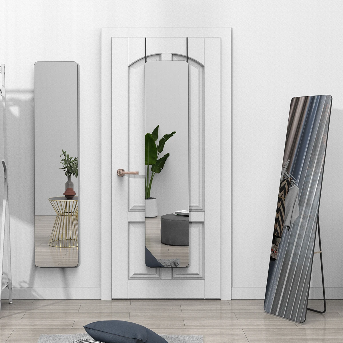 new product 2022 beauty salon mirrors station vanity big wall Hook full length floor mirror with lights