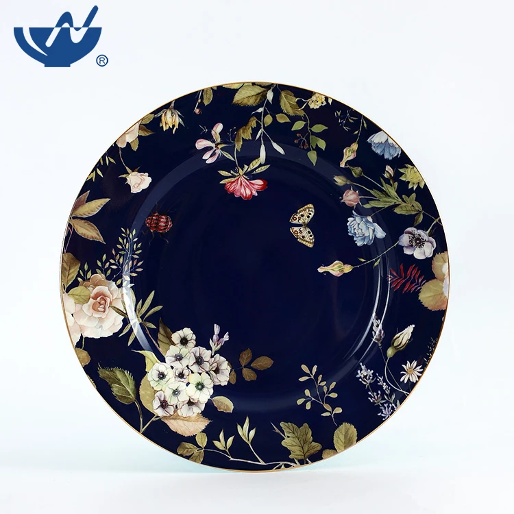 Chaozhou Factory Ceramic Charger Plate Dinnerware Snack Food Dinner Plates Porcelain