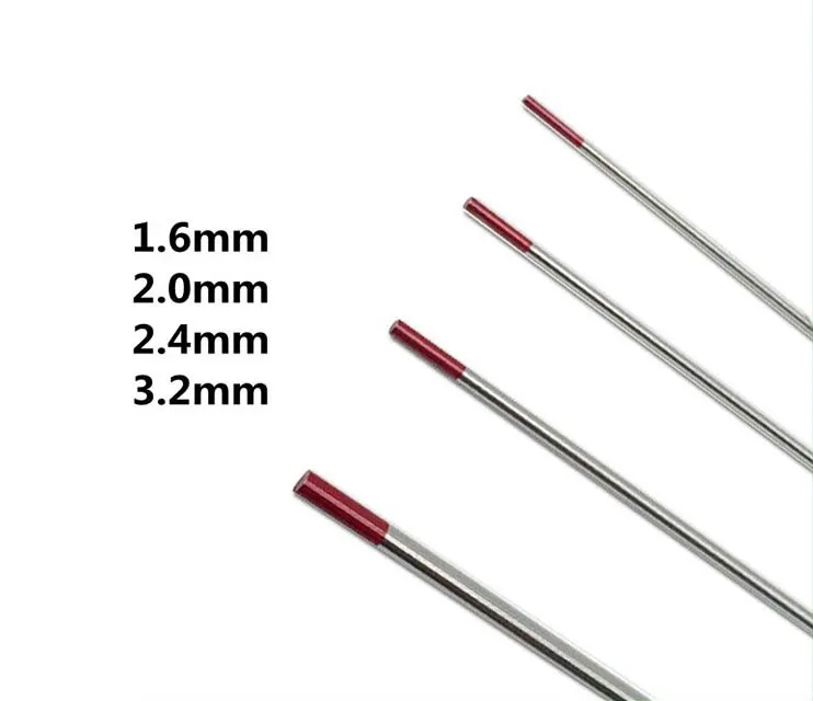WT20 Tungsten electrode for Tig welding Rod 1.6mm 2.4mm 3.2mm Red Pink Yellow Blue Green 150mm 175mm