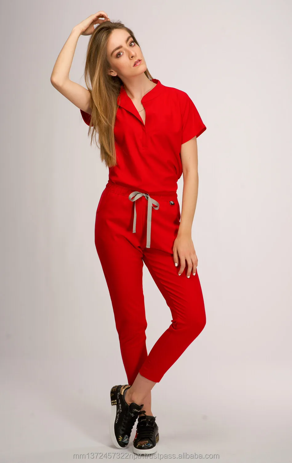 Fashionable Hospital Uniformes Scrub Medico Spandex Stretch Breathable Women Sets Medical Nursing Scrubs Uniforms Wholesale