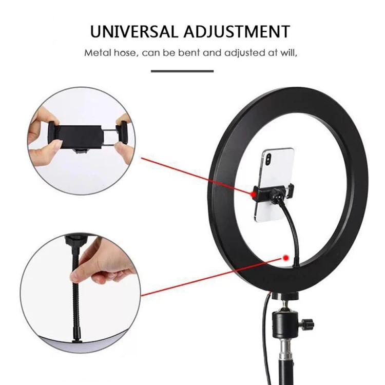 Hot Selling On Amazon True Good Quality 10 Inch Fill Light Tik Tok Video Selfie Flexible Ringlight Ring Lights For Girls