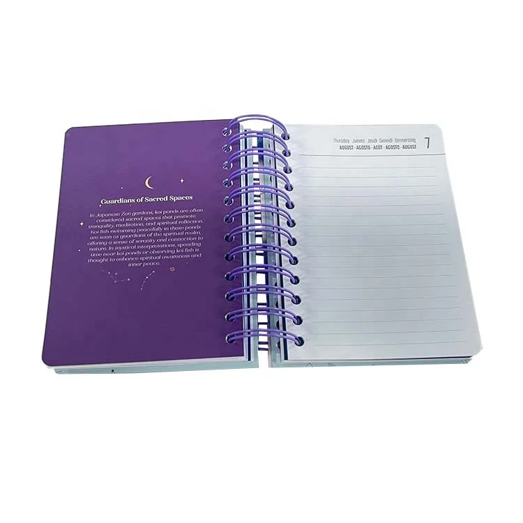 Hot Selling 2025 Small Size Custom Monthly Weekly Daily Planner Printing OEM With Stickers Spiral Bound Agenda Planners Print