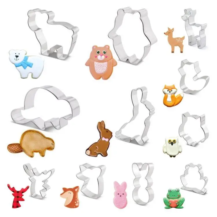430 Stainless Steel Frog Deer Head Cookie Cutter 2 Cute Deer Cookie Cutter