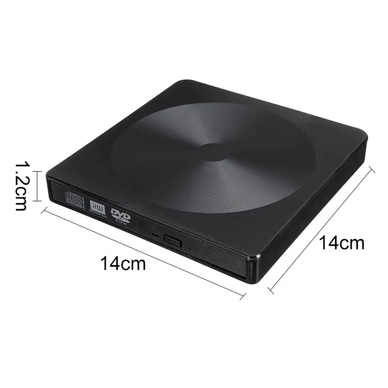 USB 3.0 &Type C DVD Drive, CD Burner Driver Drive-free High-speed Read-write Recorder, External DVD-RW Player Writer Reader