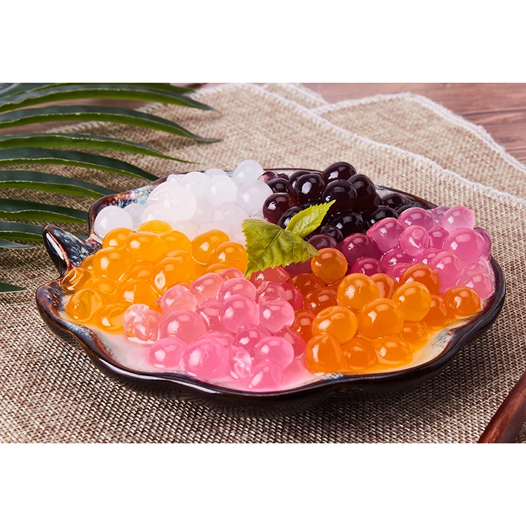 
Wholesale Bubble Tea Ingredients Mango Popping Boba Pearls For Boba Tea 
