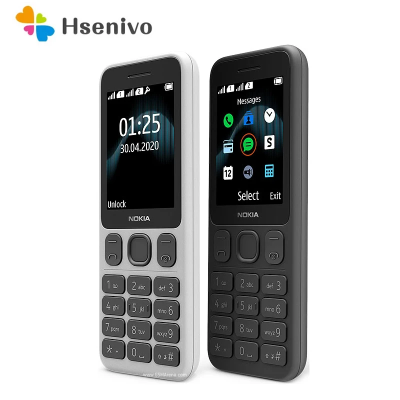 Б/у мобильный телефон для Nokia 125 2020 оригинальный Восстановленный сотовый телефон