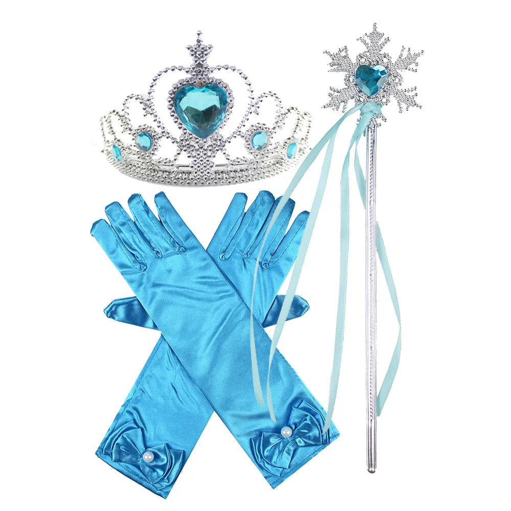Nicro Magic Wand Tiara Crown Princess Frozen Elsa Dress Up Birthday Party Baby Shower Supplies Girls Costume Accessories