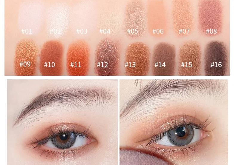 OEM Eye shadow Powder High Quality Eye Shadow Palette Pigmented Glitter Orange Pink 4 colors Eyeshadow For Makeup