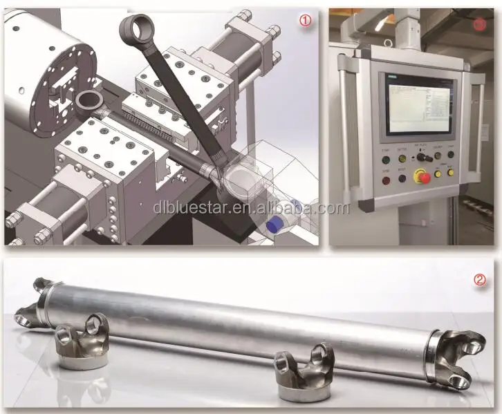 Hydraulic cylinder piston rod friction welding machine