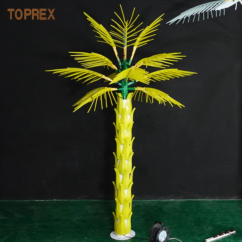 3M Light palm coconut tree LED artificial palm trees for outdoor garden landscaping decking illumination