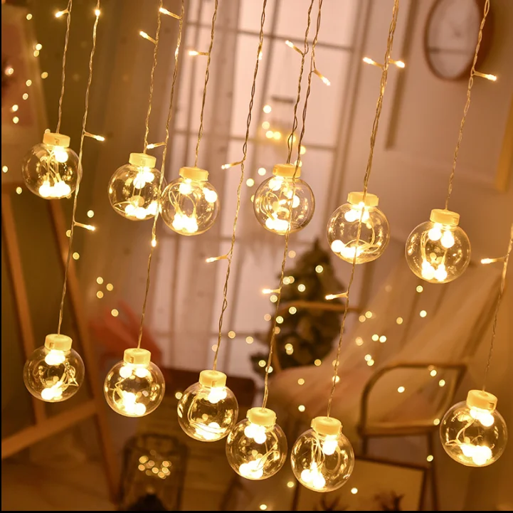 Fairy Garland LED Ball String Lights For Wedding Christmas Birthday Party Festival Decor LED Lights Decoration Curtain Lights