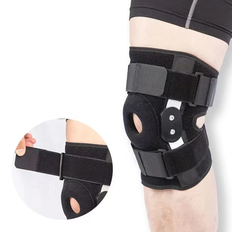 New Technology Leg Splint Knee Pad Breathable Custom Adjustable Hinged ROM Knee Brace Support